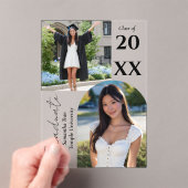 Graduation Arch Photo Collage Trendy Modern Party アクリル招待状 (インサイチュ (ポータブル))
