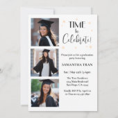 Graduation Arch Photo Collage Trendy Modern Party 招待状 (裏面)