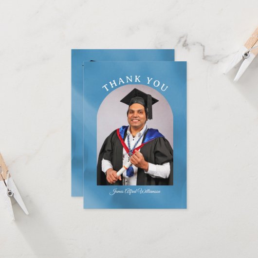 Graduation Arch Thank You card カード (正面/裏面インサイチュ)