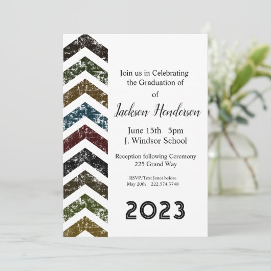 Graduation Arrow Invitation Class of 2023 招待状 (スタンド正面)