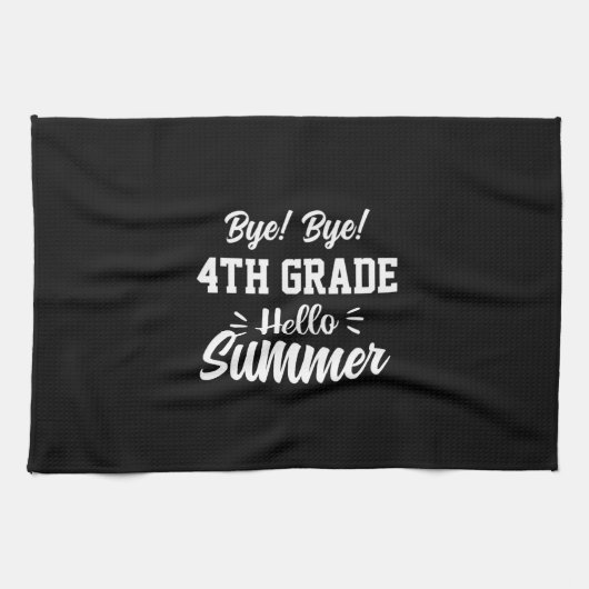 Graduation Art | 4th Grade Hello Summer キッチンタオル (横)