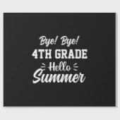 Graduation Art | 4th Grade Hello Summer ラッピングペーパー (フラット)