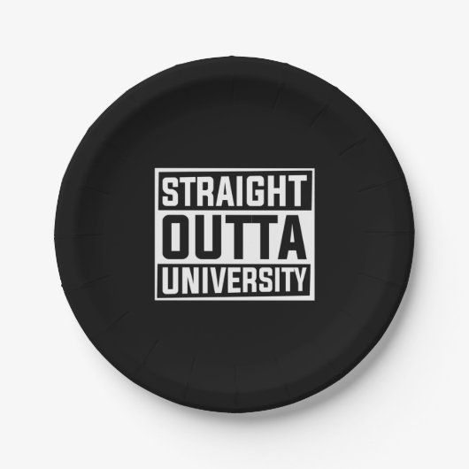 Graduation Art | Straight Outta University ペーパープレート (正面)