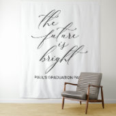 GRADUATION BACKDROP BANNER THE FUTURE IS BRIGHT タペストリー (インサイチュ)