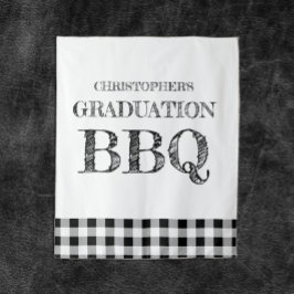 Graduation BBQ Gingham タペストリー