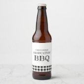 Graduation BBQ Gingham ビールラベル (正面)