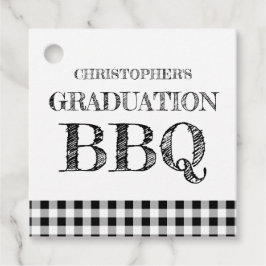Graduation BBQ Gingham フェイバータグ