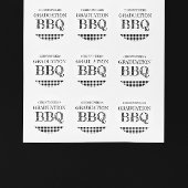Graduation BBQ Gingham ラウンドシール