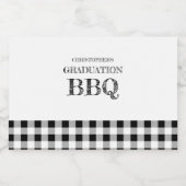 Graduation BBQ Gingham リキュールボトルラベル (シングルラベル)