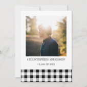 Graduation BBQ Gingham 案内状 (正面)