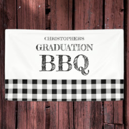 Graduation BBQ Gingham 横断幕