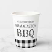 Graduation BBQ Gingham 紙コップ (正面)