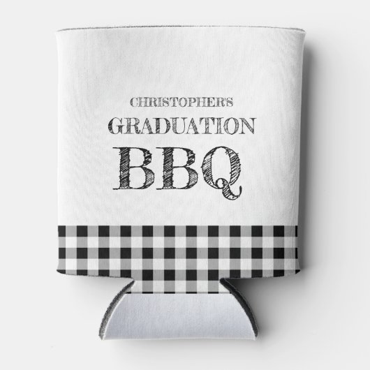 Graduation BBQ Gingham 缶クーラー (正面)