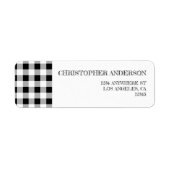 Graduation BBQ Gingham Return Address ラベル (正面)