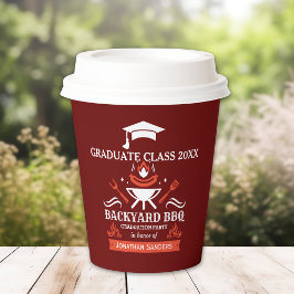 Graduation BBQ Party Backyard Red Color 紙コップ