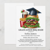 Graduation BBQ Party Invitation | Backyard Cookout 招待状 (正面/裏面)