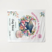 Graduation & Birthday Tapestry – Floral Double Cel タペストリー (正面(横))