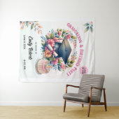 Graduation & Birthday Tapestry – Floral Double Cel タペストリー (インサイチュ(横))