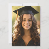 Graduation Black Cap And Tassel Photo Open House  招待状 (裏面)