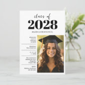 Graduation Black Cap And Tassel Photo Open House  招待状 (スタンド正面)