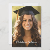 Graduation Black Cap And Tassel Photo Open House  招待状 (裏面)