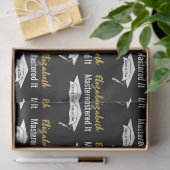 Graduation Black White and Gold Name Mastered It 薄葉紙 (ギフト)