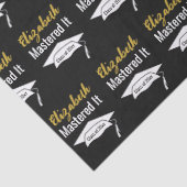 Graduation Black White and Gold Name Mastered It 薄葉紙 (詳細)