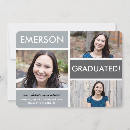 Graduation Blocks招待状 招待状 (正面)