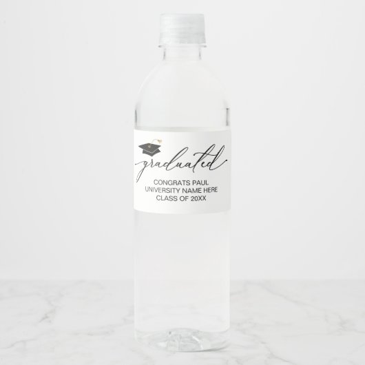 Graduation bottle labels ペットボトルラベル (正面)