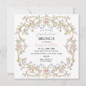 Graduation Brunch elegant modern watercolor 招待状 (正面)