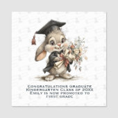 Graduation Bunny – Cute Diploma Pattern 名札 (正面)