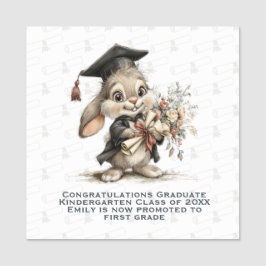 Graduation Bunny – Cute Diploma Pattern 名札