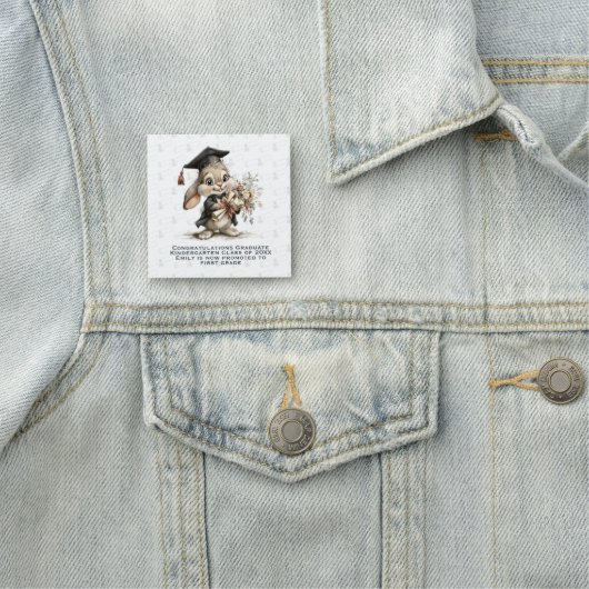 Graduation Bunny – Cute Diploma Pattern 名札 (インサイチュ)