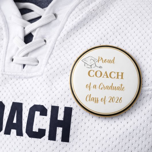 Graduation Button – Proud COACH of Graduate 2026 缶バッジ