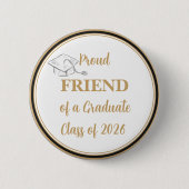 Graduation Button – Proud FRIEND of Graduate 2026 缶バッジ (正面)