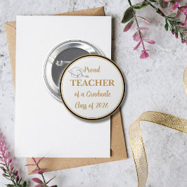 Graduation Button – Proud TEACHER of Graduate 2026 缶バッジ