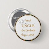 Graduation Button – Proud UNCLE of Graduate 2026 缶バッジ (正面&裏面)