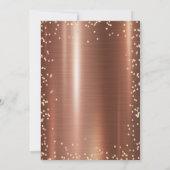  Graduation Cap,Diamonds Brown Metallic Graduation 招待状 (裏面)