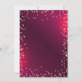 Graduation Cap,Diamonds Frame Red Graduation 招待状 (裏面)