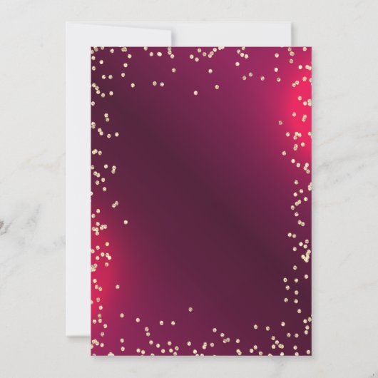 Graduation Cap,Diamonds Frame Red Graduation 招待状 (裏面)