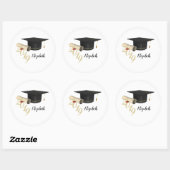 Graduation Cap , Diploma - Personalized ラウンドシール (シート)