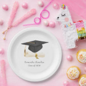 Graduation Cap Diploma Personalized Party  ペーパープレート (パーティー)