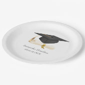 Graduation Cap Diploma Personalized Party  ペーパープレート (アングル)