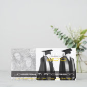 Graduation Cap n Gownフォトカード 案内状 (スタンド正面)