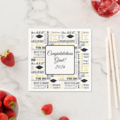Graduation Cap Napkins スタンダードカクテルナプキン (インサイチュ)
