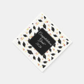 Graduation Cap Napkins スタンダードカクテルナプキン (角)