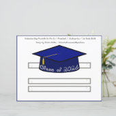 Graduation Cap Navy Blue Party Hat 2026 Silver (スタンド正面)