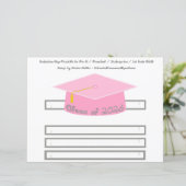 Graduation Cap Pink Party Hat 2026 Silver (スタンド正面)