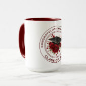 Graduation Cap & Red Roses Class of 20XX マグカップ (正面左)