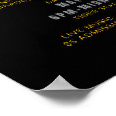 Graduation Cap Toss Silver & Gold Grad Party ポスター (角)